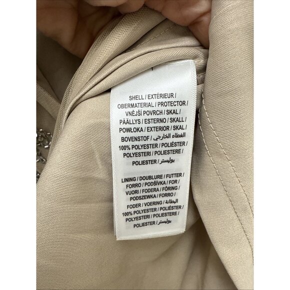 Papell Studio Size 6 Beige Formal Sequin Beaded Formal Dress Cocktail Gown NWT - Picture 15 of 16